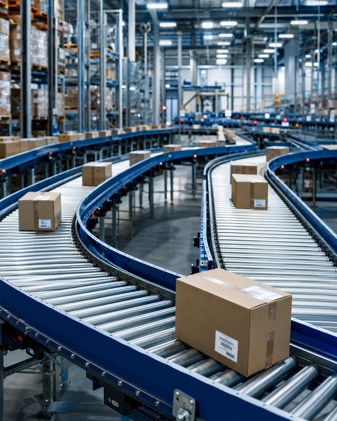 Intralogística com transportadores industriais